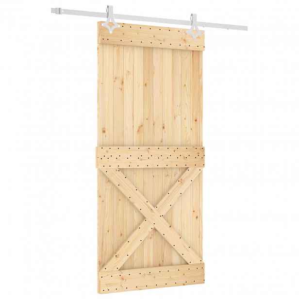 vidaXL Posuvné dveře 95 x 210 cm Masivní borové dřevo (neupravené)