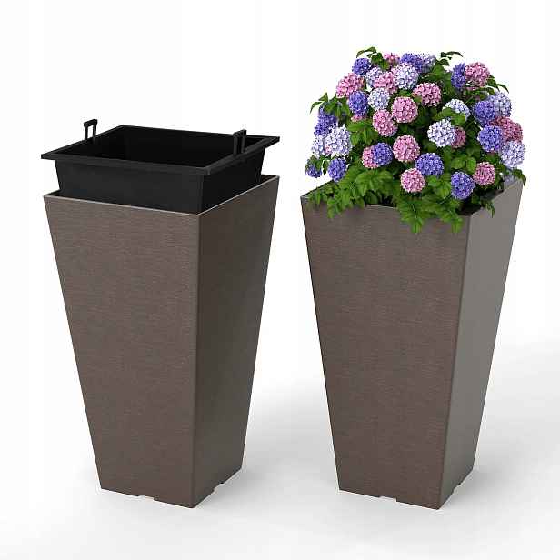 Květináč s drenážními otvory Costway 80,5x37x36,5 květináč 2ks