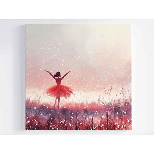 Obraz Na Plátně Canvas Tanec Balet Dívka Louka Nebe Hvězdičky 50x50
