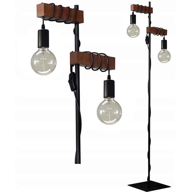 Podlahová lampa Adex E27 2 bodů světla béžová/černá