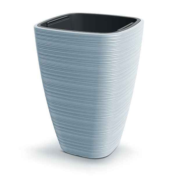 Prosperplast Plastový květináč Venas Square světle šedý, varianta 38,8 cm