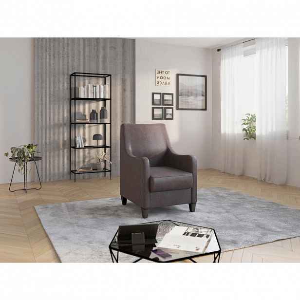 Sit & More KŘESLO, textil, hnědá