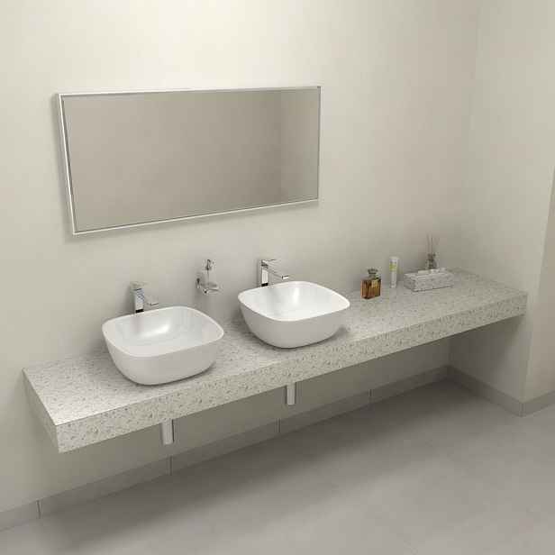 Sapho TAILOR rockstone deska 240x50 cm, provedení límce L