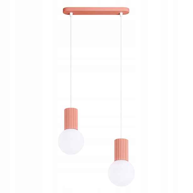 Sollux Lighting Halo závěsná lampa broskvová 2xG9 max 8W