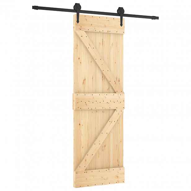 vidaXL Posuvné dveře 70 x 210 cm Masivní borové dřevo (neupravené)