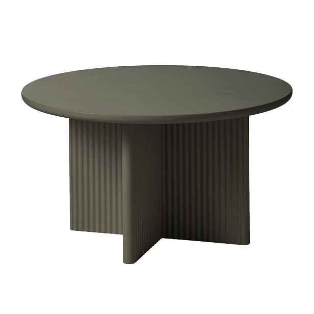 Khaki kulatý konferenční stolek ø 80 cm Palma – Unique Furniture