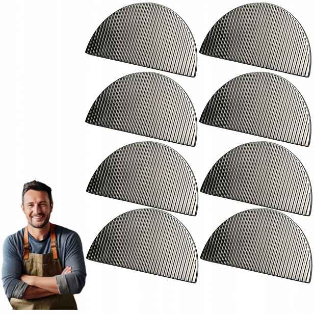 Nábytková Úchytka Rýhovaný půlměsíc Černý Nikl Rosett 110mm 8ks