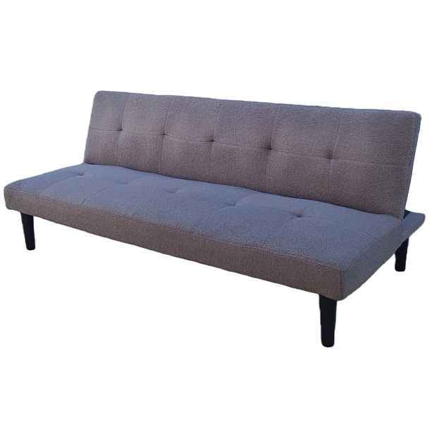 Rozkládací pohovka BestBerg BBSB-10G / prémiová plyš / šedá