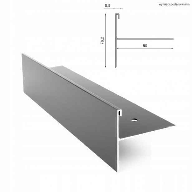 Boční Profil W35B Šedý Ral 7037 2 mb Pro Systém W35 Plus Renoplast