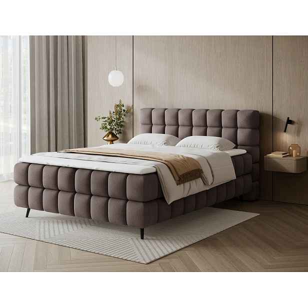 Manželská postel 180x200 SARVIRO - tmavě hnědá