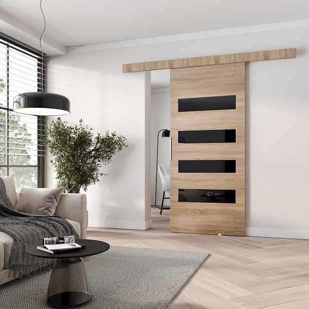 Posuvné interiérové dveře BARRET 6 - 106 cm, dub sonoma