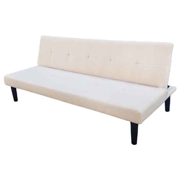 Rozkládací pohovka BestBerg BBSB-10LB / prémiová plyš / béžová