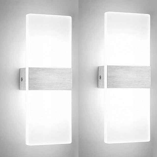 2x 12W Led Nástěnná Lampa Vnitřní 3000K Do Ložnice, Obývacího Pokoje