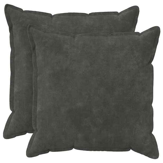vidaXL Polštář HOUTEN 2 ks Antracitová Mikrovláknová fleece
