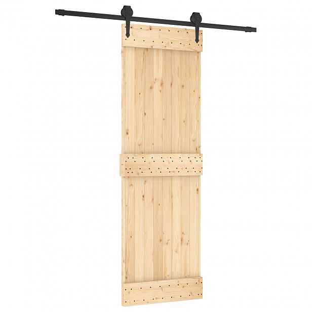 vidaXL Posuvné dveře 70 x 210 cm Masivní borové dřevo (neupravené)