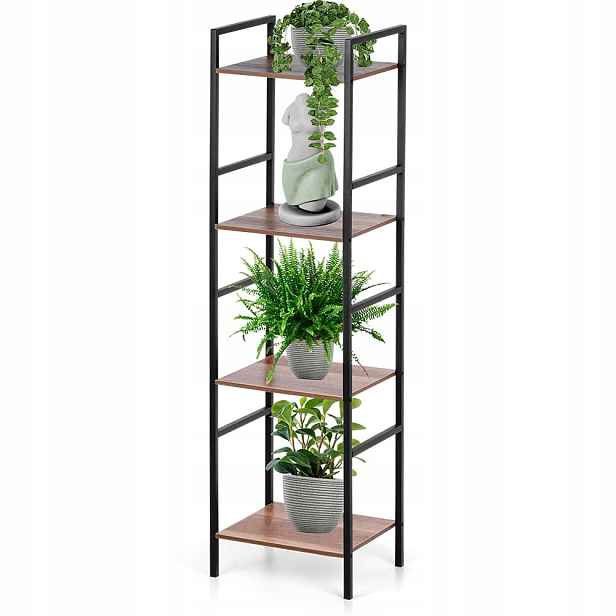 Kovový regál Černý Mdf 4 police 295 x 235 x 1065 cm TRENDS4YOU