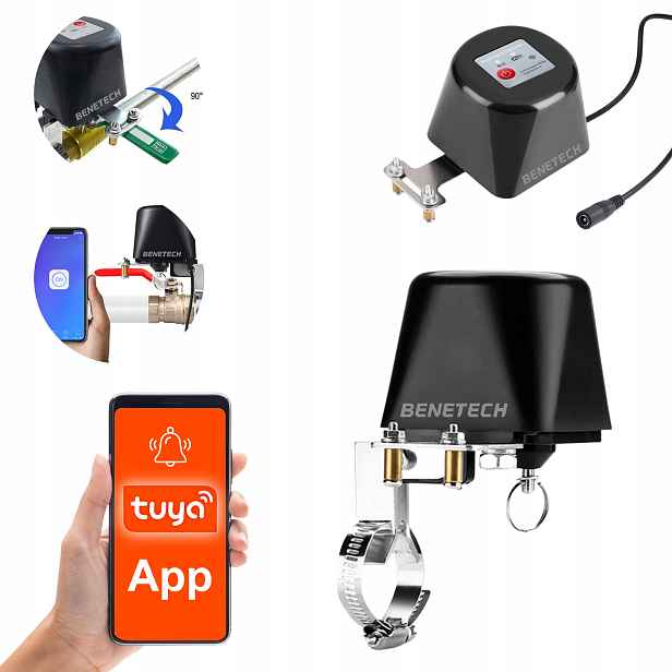 Regulátor Pohonu Ventilu Pro Vodní Plyn Smart Home Wifi Tuya Napájecí Adaptér
