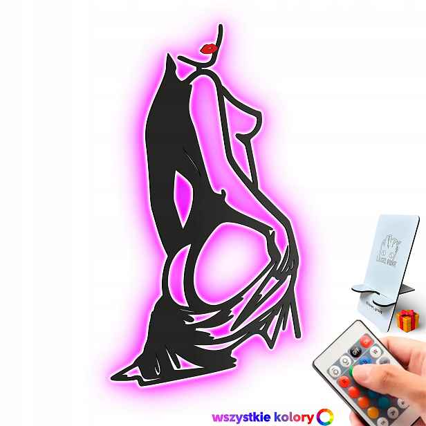 Dřevěný obraz Sexy Dívka ve stylu Line Dárek Noční Lampa Led