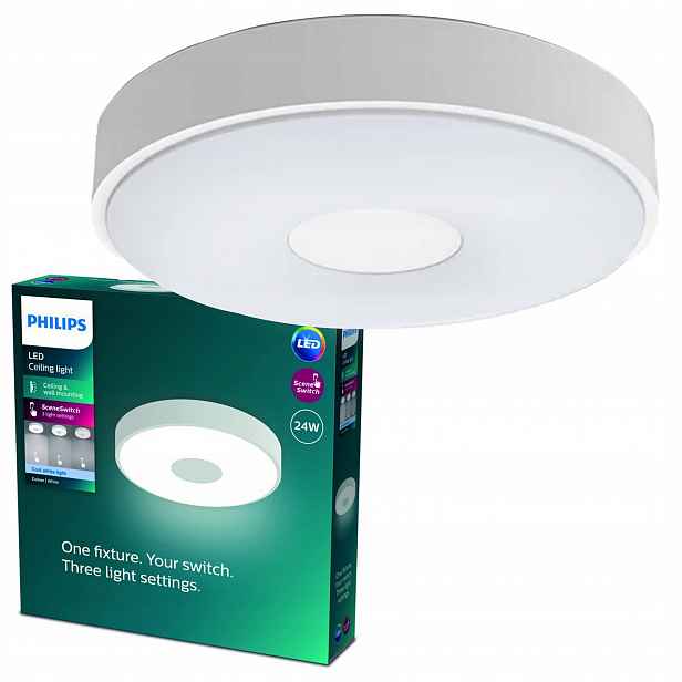 Stropní Svítidlo Stropní Svítidlo 24W 2800lm 4000K SceneSwitch Bílá Coiner Philips