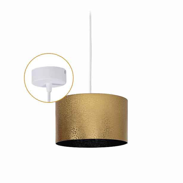 Závěsná lampa Abażur 20 cm stropní 1x E27 60 W Lustr stínidlo Zlatá Led