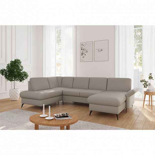 Sit & More SEDACÍ SOUPRAVA, textil, šedohnědá