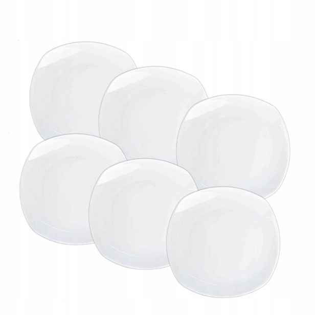 Jídelní talíř mělký 24,5 x 24,5 cm Wilmax Bílý Porcelán sada 6 kusů