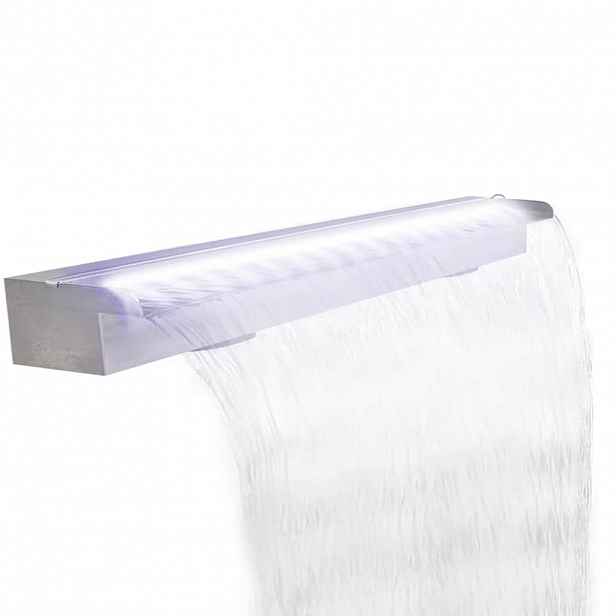 vidaXL Vodopád bazénová fontána s LED nerezová ocel 110 cm