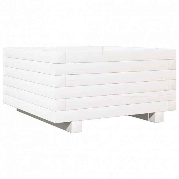 vidaXL Zahradní truhlík bílý 42,5 x 42,5 x 19,5 cm masivní borovice