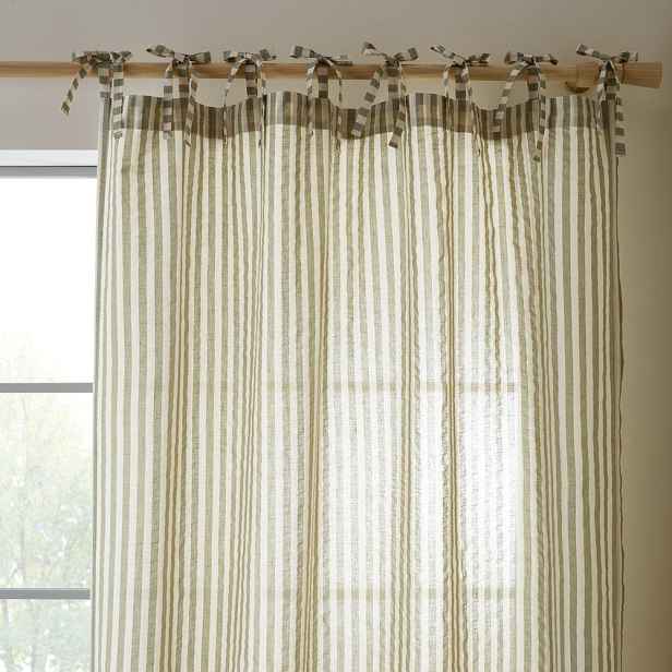 Zelený závěs 140x183 cm Zanzibar Woven Stripe – Pineapple Elephant