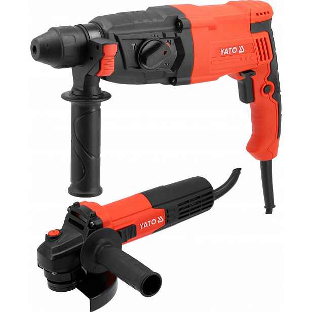 Yato Sada Vrtacích Kladiv Sds+ 3.2J Úhlová Bruska 750W YT-821200 Kpl.