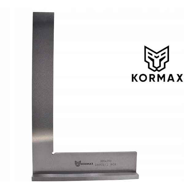 Zámečnický Úhelník Se Stopkou 300x200mm 90° nerezová ocel Inox Se Základnou