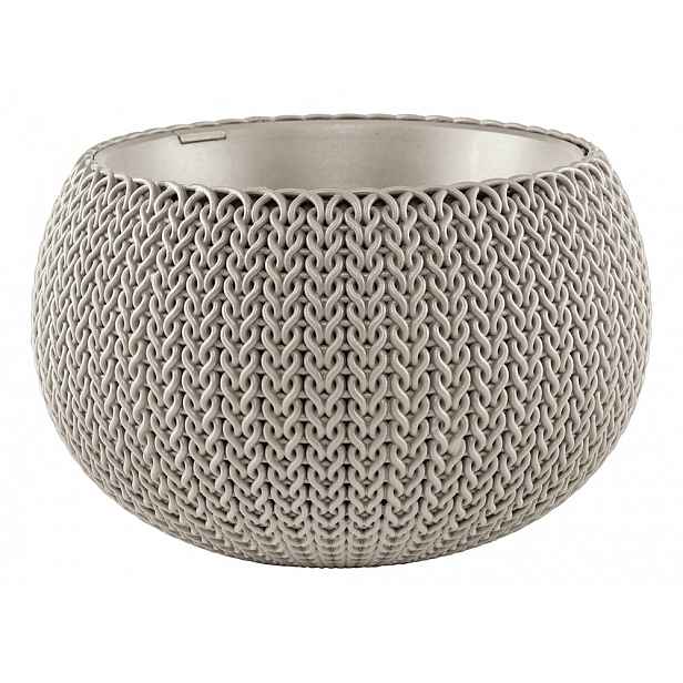 Květináč COZIES KNIT S Keter Písková