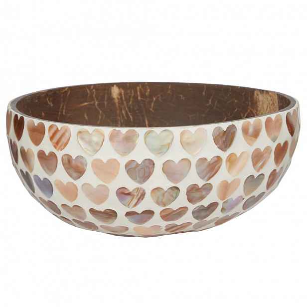 Butlers COCONUT Dekorační miska mozaika srdce 14 cm