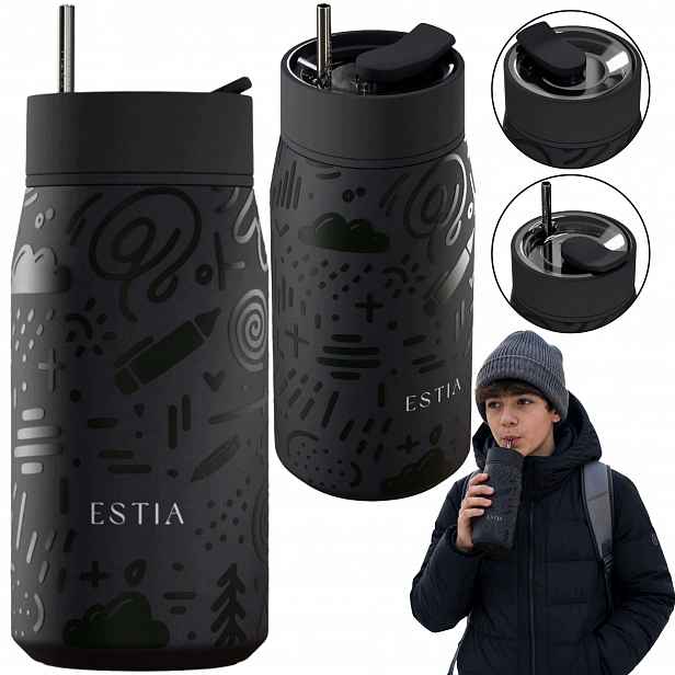 Termohrnek 360 ml Termoska do auta pro práci na teplé studené nápoje Čaj