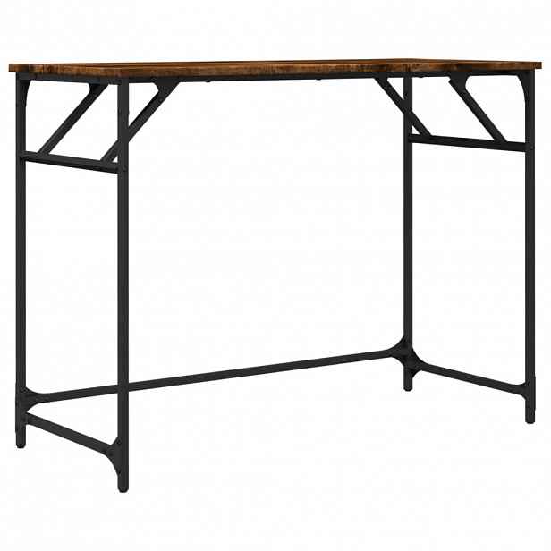 vidaXL Psací stůl kouřový dub 100 x 45 x 76 cm kompozitní dřevo a ocel