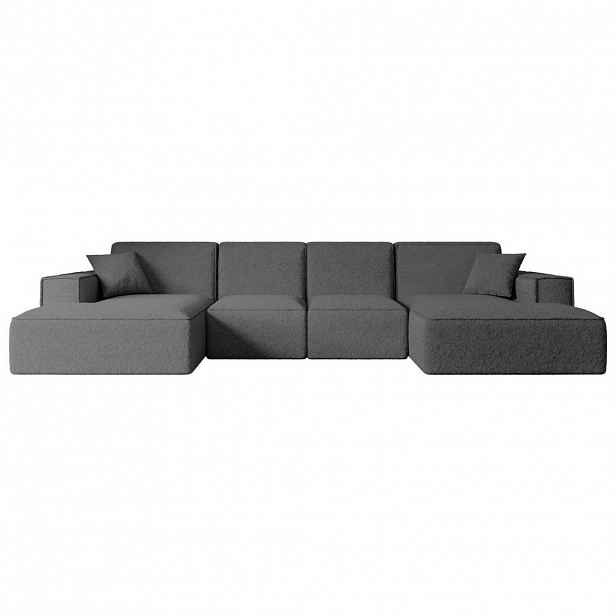 ALTDECOR SEDACÍ SOUPRAVA SIERRA-U – 349 × 169 × 80 cm, šedá buklé