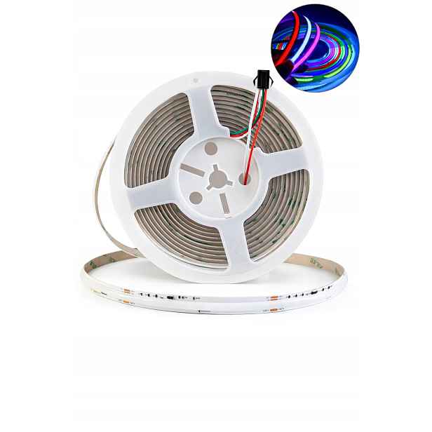 Led pásek Cob Digital Rgbic 420LED/m Vícebarevný Digitální 24V jedna linka