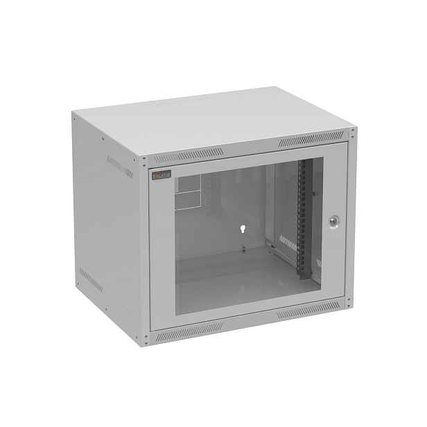 Rozvaděč datový nástěnný 19" Solarix GrandN 9U skleněné dveře
