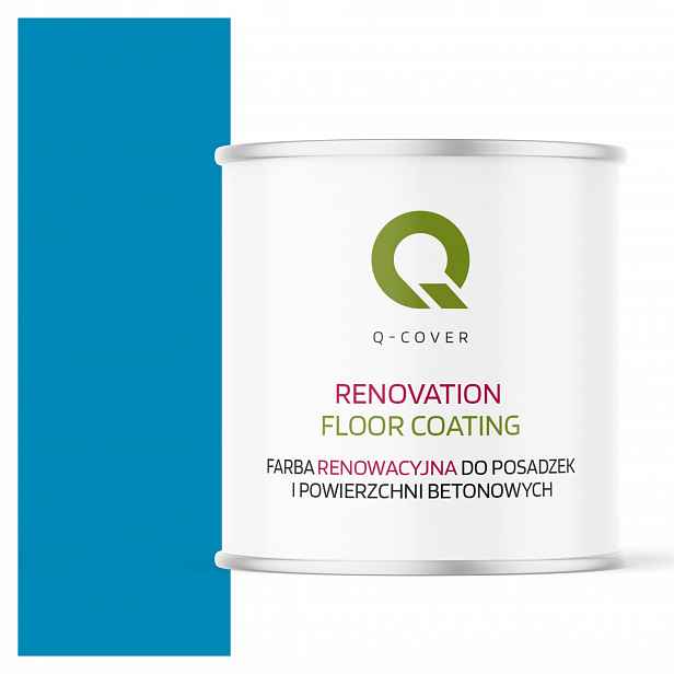 Barva Renovace Podlah Betonu Garáž Modrá Světlá Ral 5012 Lesk 2,5L
