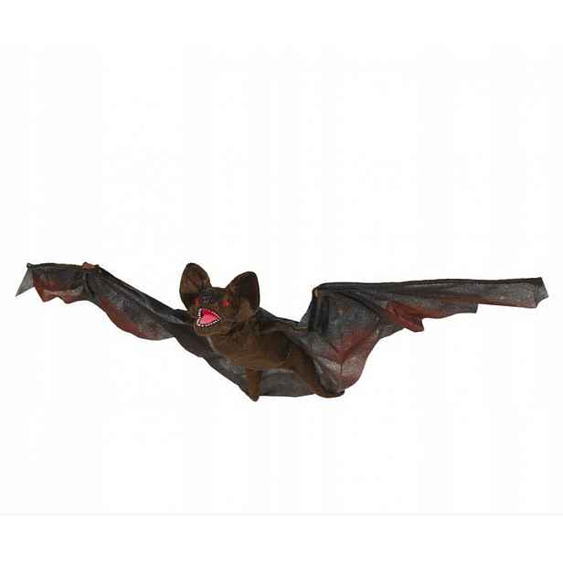 Interaktivní Dekorace Netopýr 90 CM Zvuky Pohyb Halloweenské Dekorace