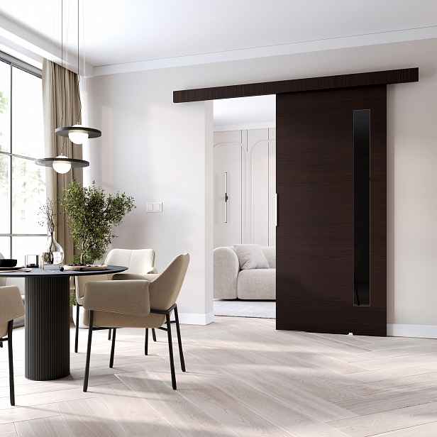 Interiérové dveře na stěnu BARRET 7 - 76 cm, wenge