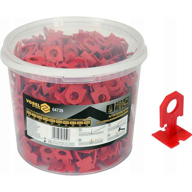 Vorel 04739 Vyrovnávací Klipy 3 MM 400 Ks