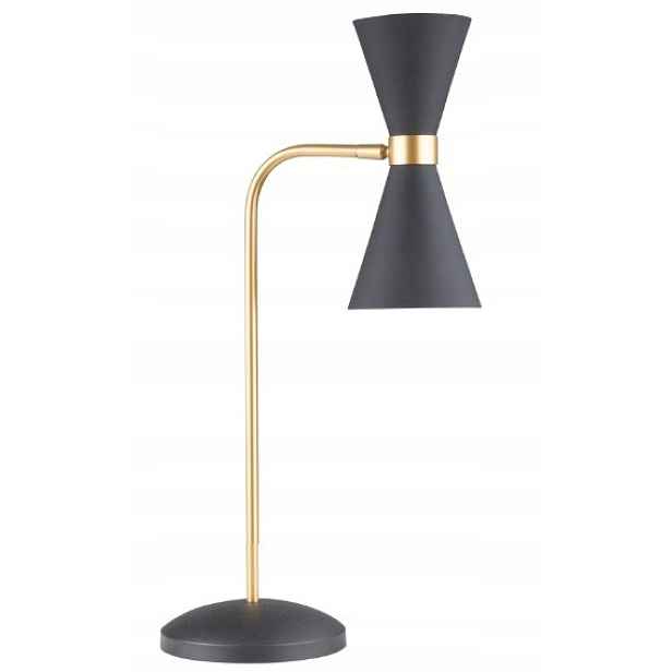 Led stolní lampa Maxlight Cornet 10W Černo-zlatá Kónický Stínidlo