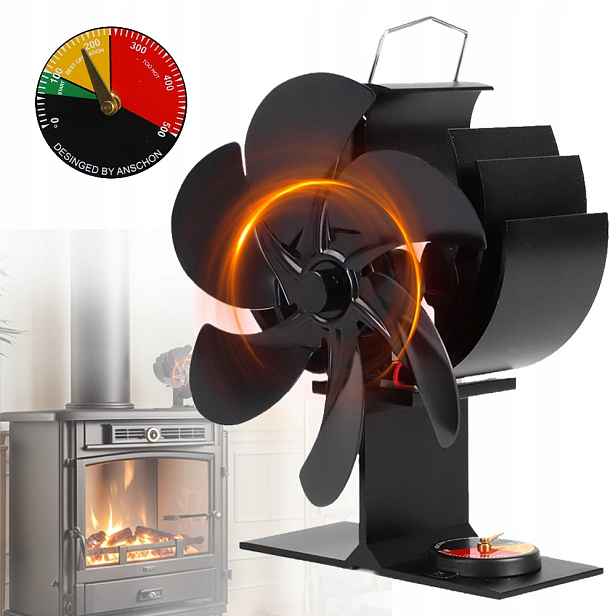 Krbový Ventilátor, Termoelektrický Ventilátor Napájený Teplem Do Krbu