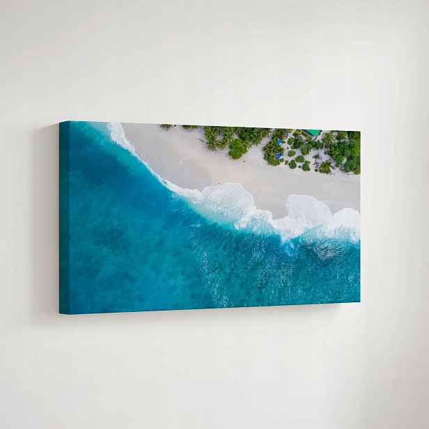 Obraz na plátně Maledivy pláž palmy na zeď 70x50 cm