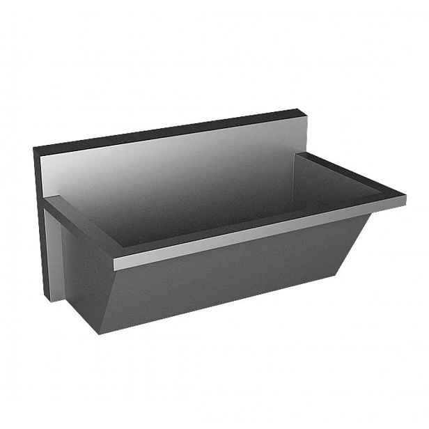 Sanela - Lékařský mycí žlab, délka 2250 mm, ocel AISI 316L, matný nerez SLUN 56L