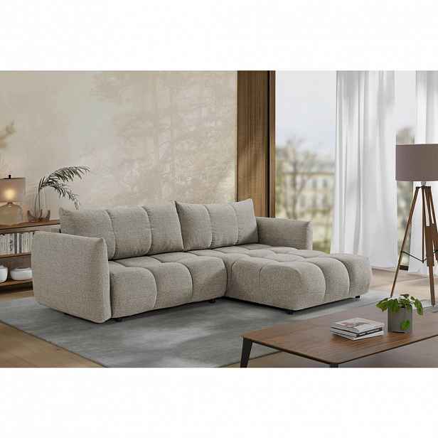 Livetastic ROHOVÁ ROZKLÁDACÍ POHOVKA, plast, textil, kompozitní dřevo, mokka