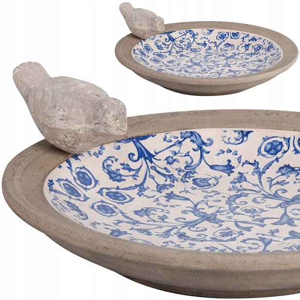 Keramická napáječka pro ptáky Misa Krmítko na zrno Vintage 33 cm
