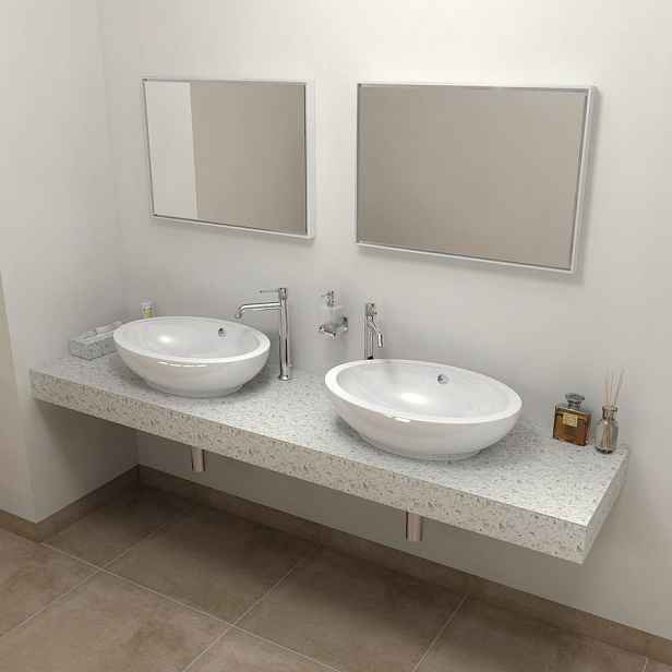 Sapho TAILOR rockstone deska 190x50 cm, provedení límce R