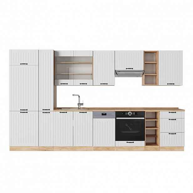 Vicco KUCHYŇSKÝ KOUT Fame-Line Bílý venkovský dům 355 cm , PD Dub